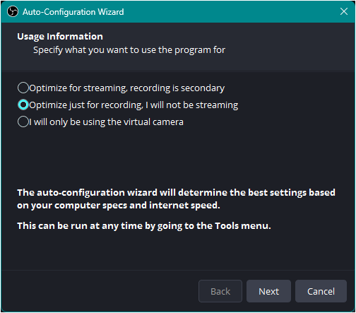 OBS Auto Configuration