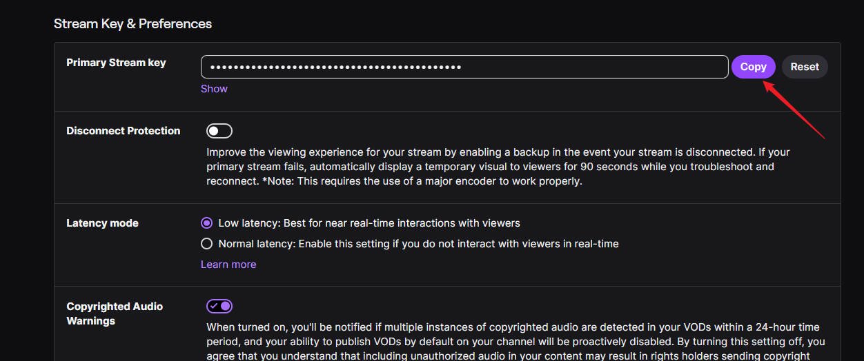 Twitch Stream Key