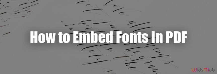Embed Fonts in PDF