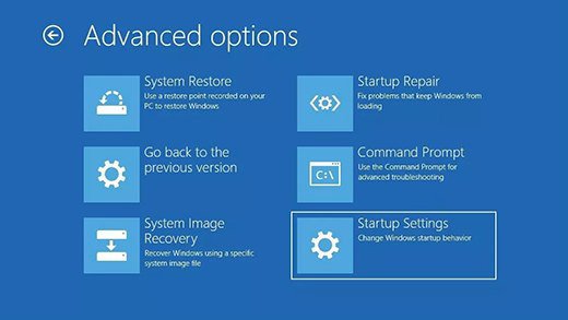 Windows Startup Settings